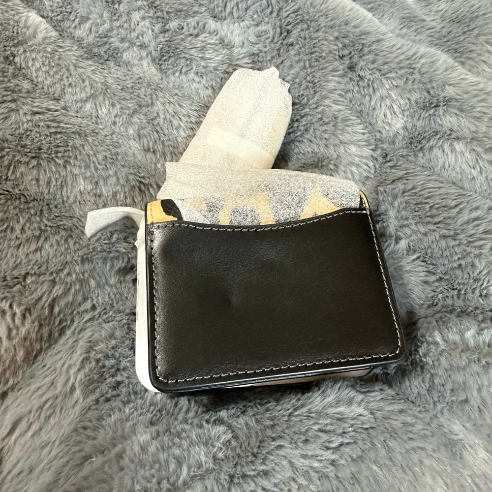 Coach Black and Tan Animal Print Wallet - Picture 2 of 5